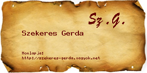 Szekeres Gerda névjegykártya